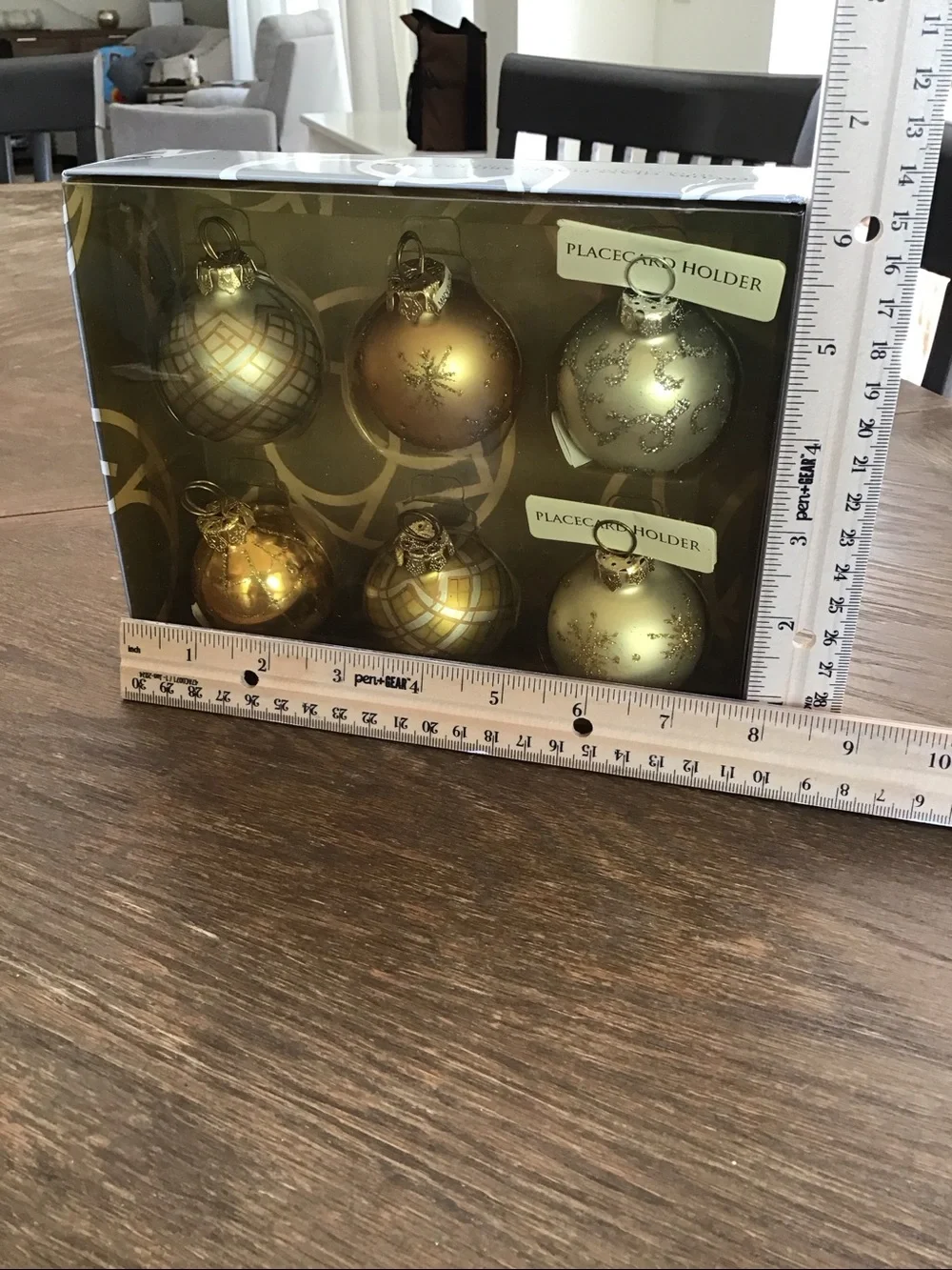 Department 56 mercury glass place card holders set of 6 Christmas